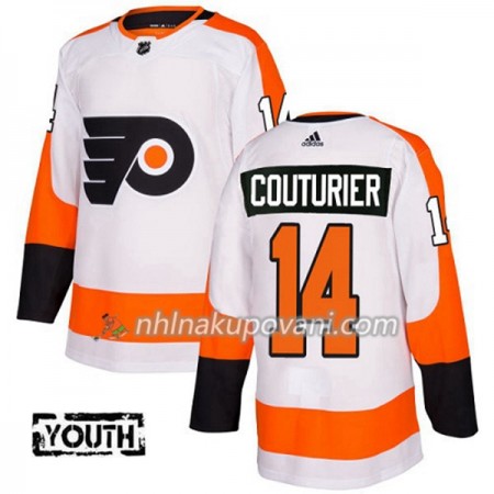 Philadelphia Flyers Dresy Sean Couturier 14 Bílá 2017-2018 Adidas Authentic - Dětské Philadelphia Flyers Dresy Sean Couturier 14 Bílá 2017-2018 Adidas Authentic - Dětské